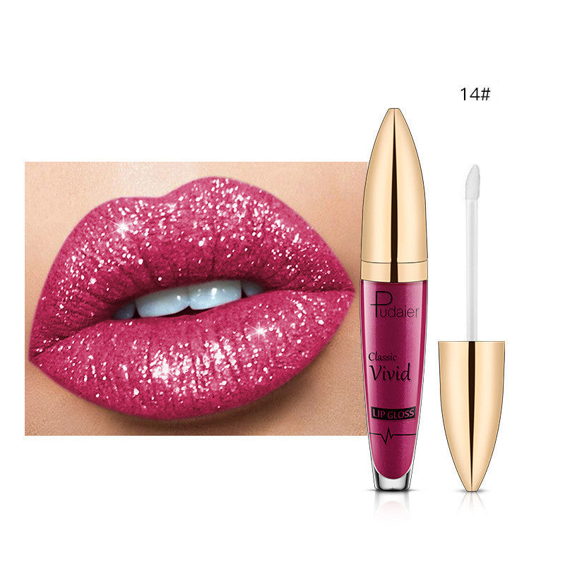Pudaier Sip Glitter Flip Matte Shimmer Lip Gloss No Stain On Cup Diamond Lipstick Pudaier Sip Glitter Flip Matte Shimmer Lip Gloss No Stain On Cup Diamond Lipstick